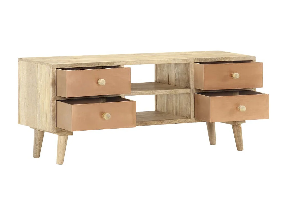 Berkfield TV Cabinet 110x30x45 cm Solid Mango Wood