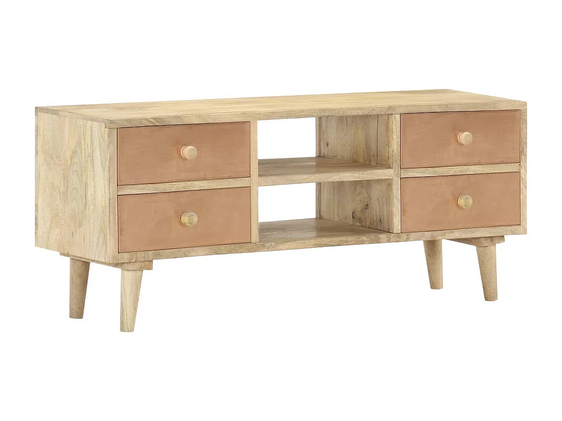 Berkfield TV Cabinet 110x30x45 cm Solid Mango Wood