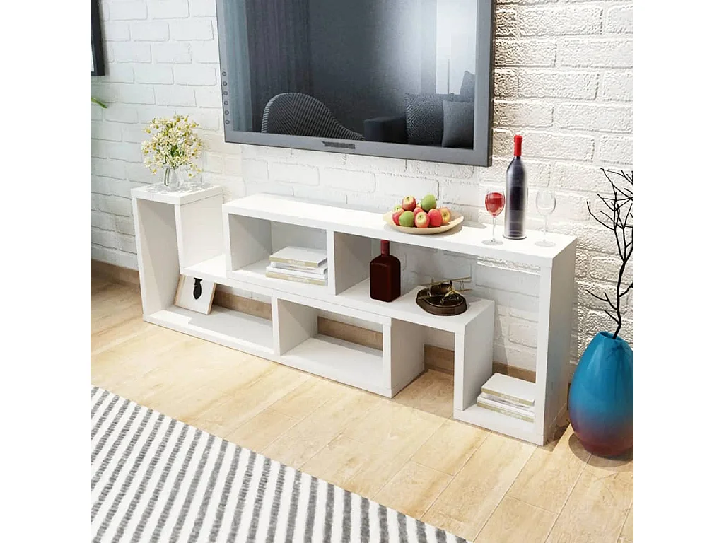 Berkfield TV Cabinet Double L-Shaped White