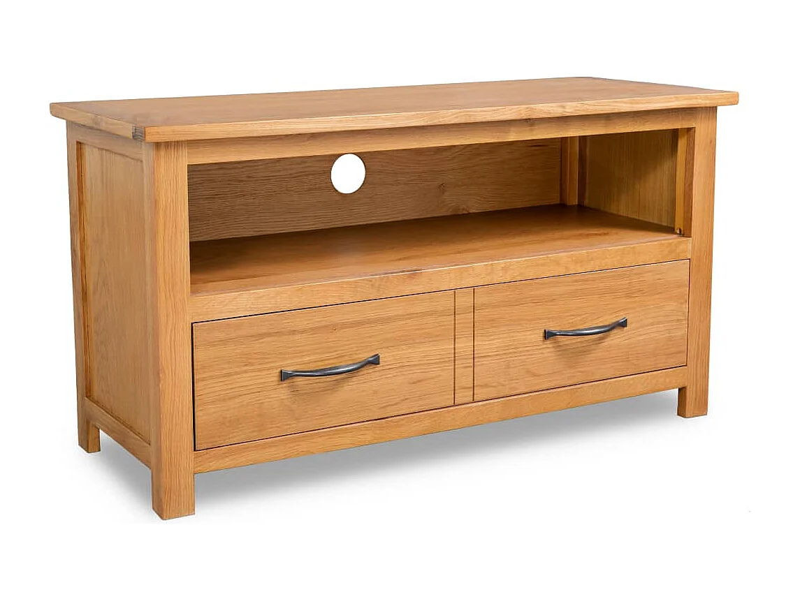 Berkfield TV Cabinet 90x35x48 cm Solid Oak Wood