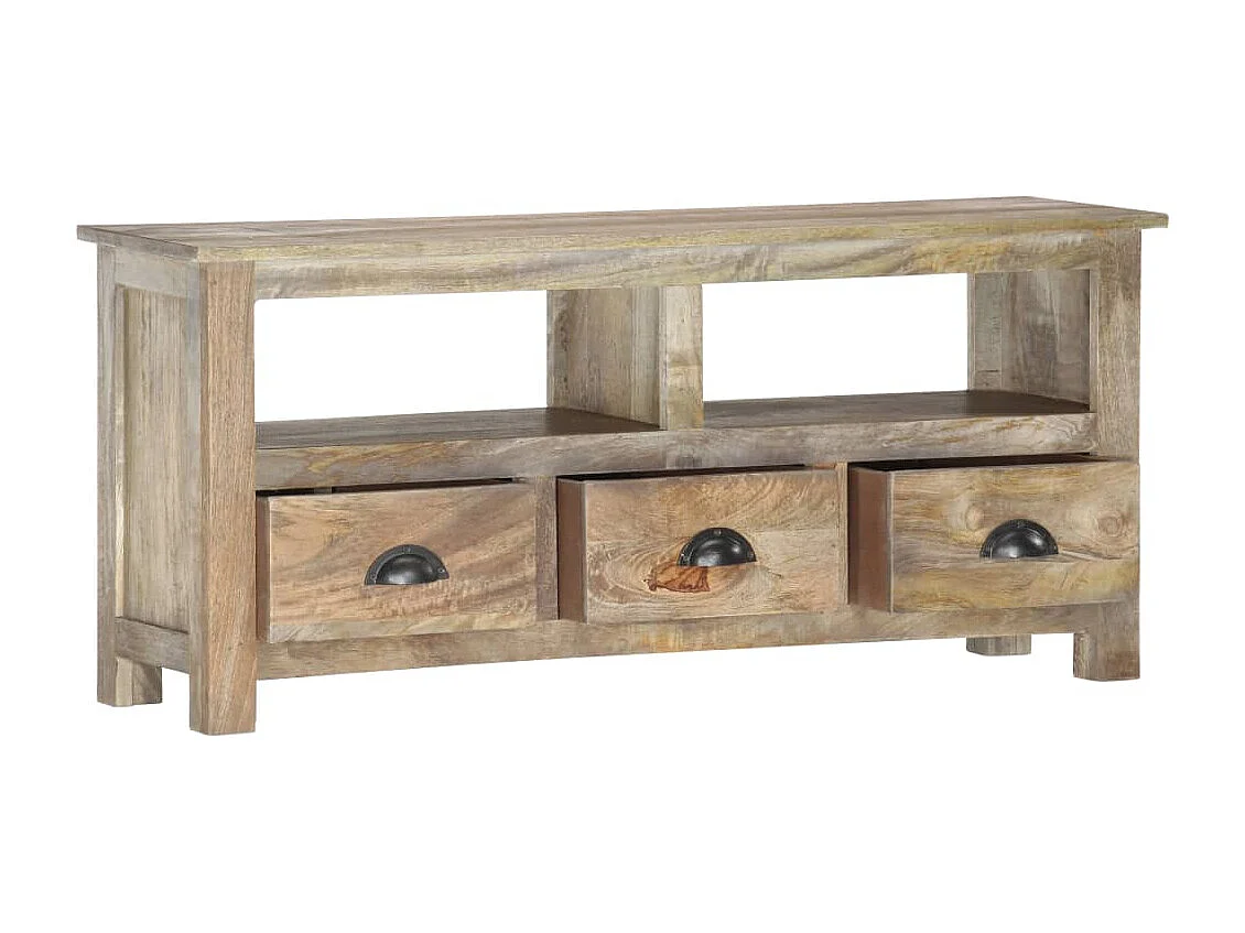 Berkfield TV Cabinet 110x30x50 cm Solid Mango Wood