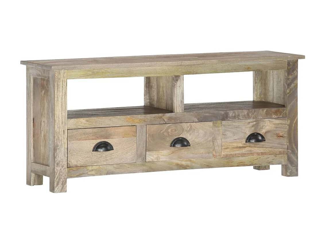 Berkfield TV Cabinet 110x30x50 cm Solid Mango Wood