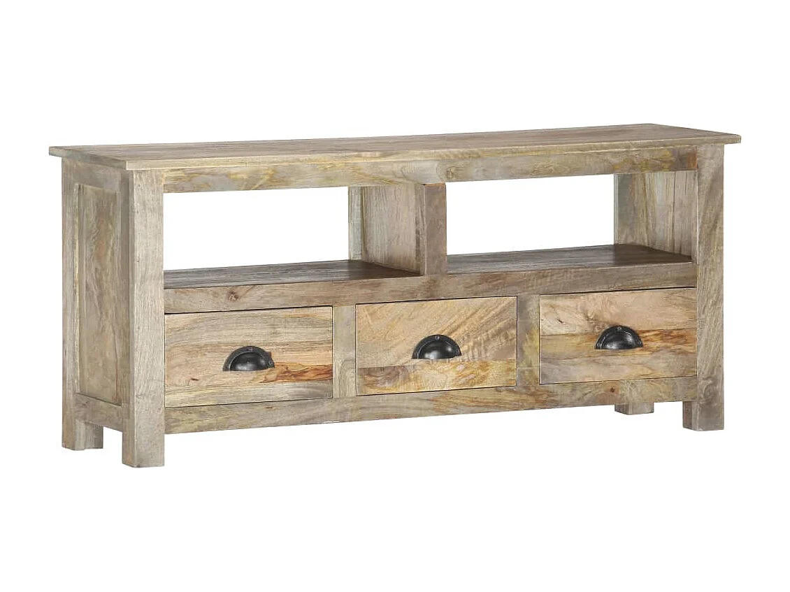 Berkfield TV Cabinet 110x30x50 cm Solid Mango Wood