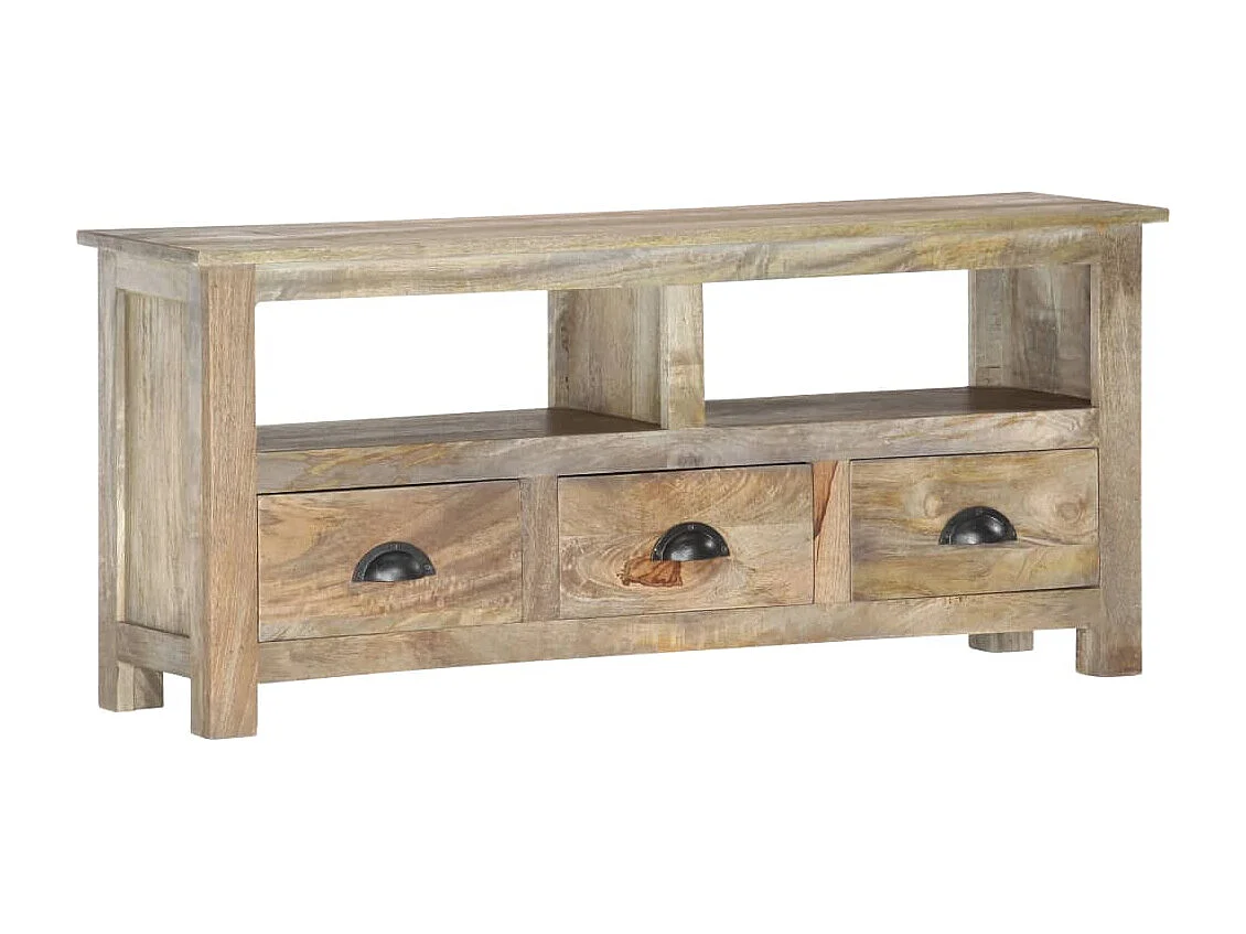 Berkfield TV Cabinet 110x30x50 cm Solid Mango Wood