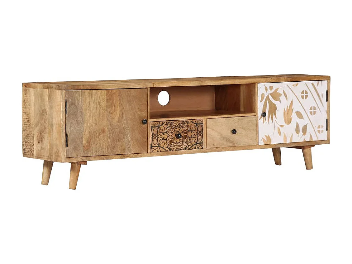 Berkfield TV Cabinet 140x30x40 cm Solid Mango Wood