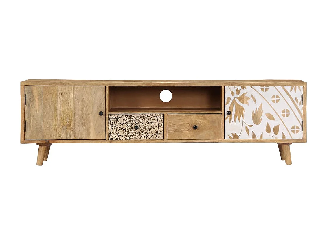 Berkfield TV Cabinet 140x30x40 cm Solid Mango Wood