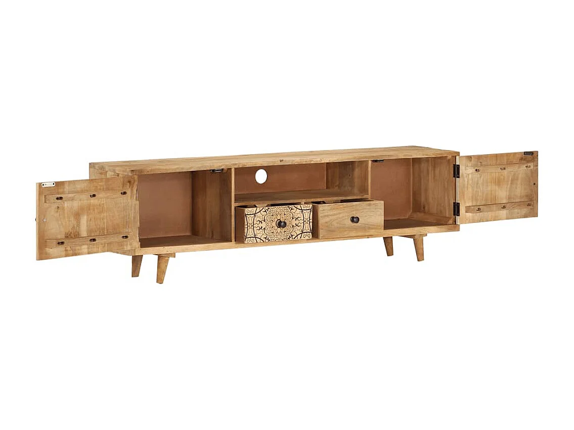 Berkfield TV Cabinet 140x30x40 cm Solid Mango Wood