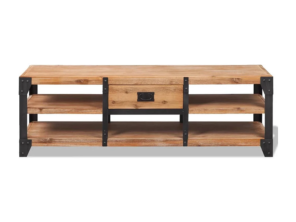Berkfield TV Stand Solid Acacia Wood 140x40x45 cm