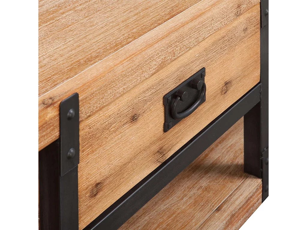 Berkfield TV Stand Solid Acacia Wood 140x40x45 cm
