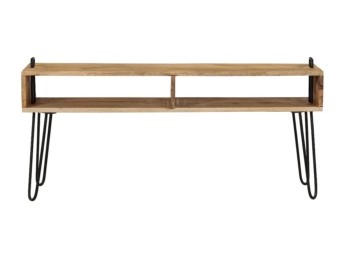 Berkfield TV Stand Solid Mango Wood 110x35x45 cm