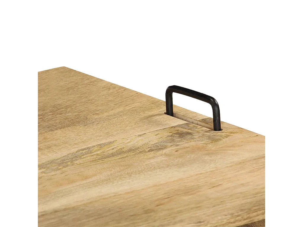 Berkfield TV Stand Solid Mango Wood 110x35x45 cm