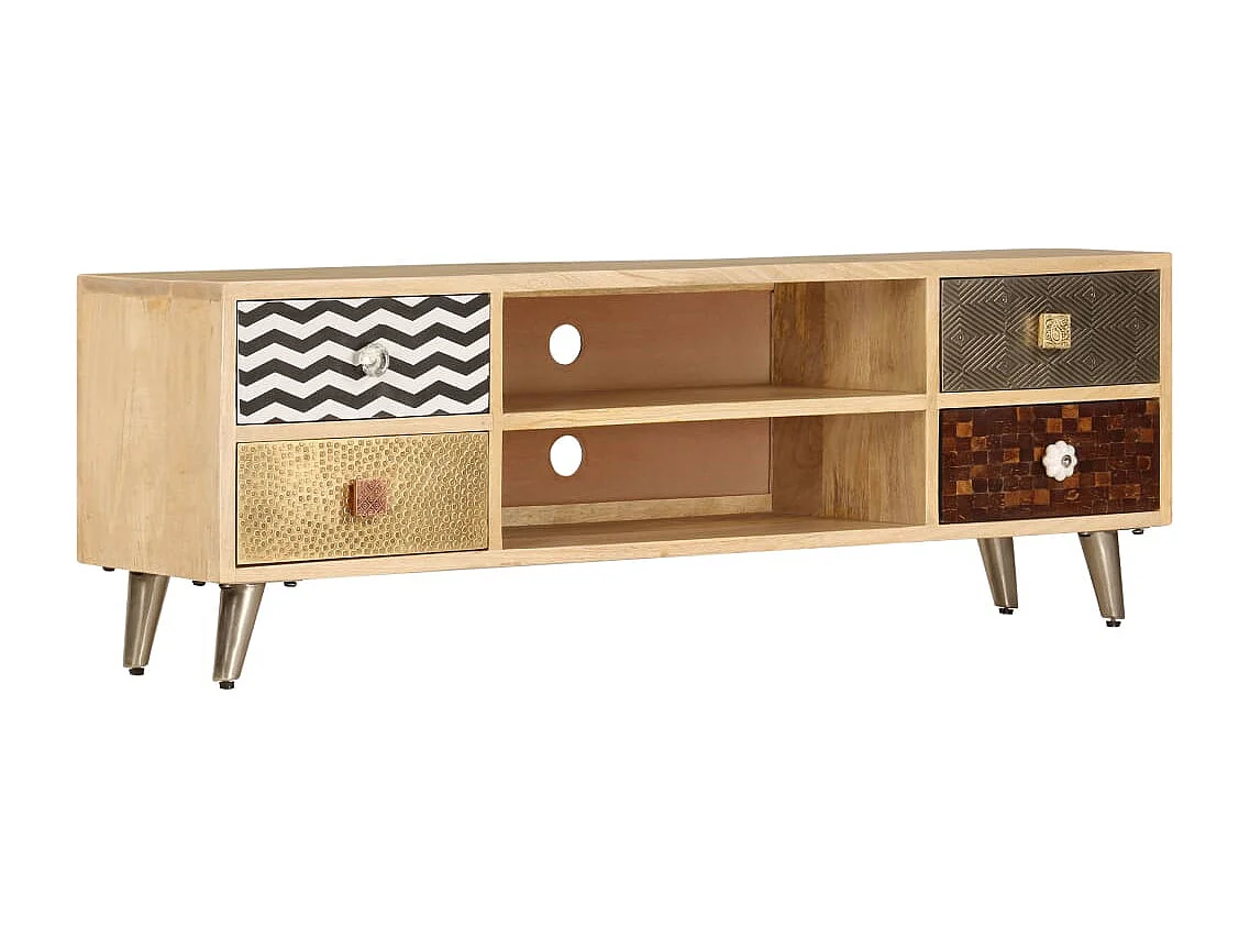 Berkfield TV Cabinet 120x30x40 cm Solid Mango Wood