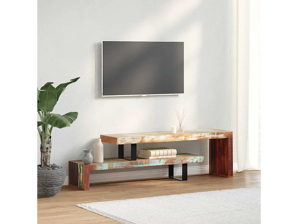 Berkfield TV Stand Solid Reclaimed Wood