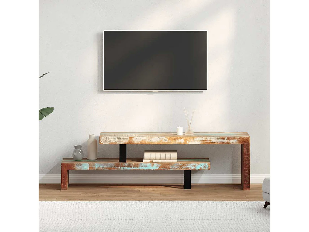 Berkfield TV Stand Solid Reclaimed Wood