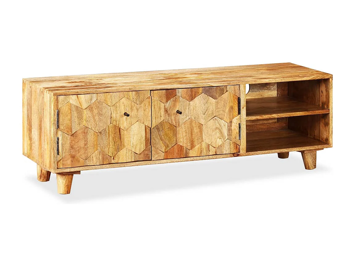 Berkfield TV Cabinet Solid Mango Wood 118x35x40 cm