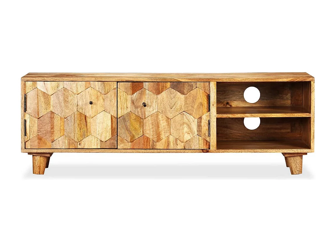 Berkfield TV Cabinet Solid Mango Wood 118x35x40 cm