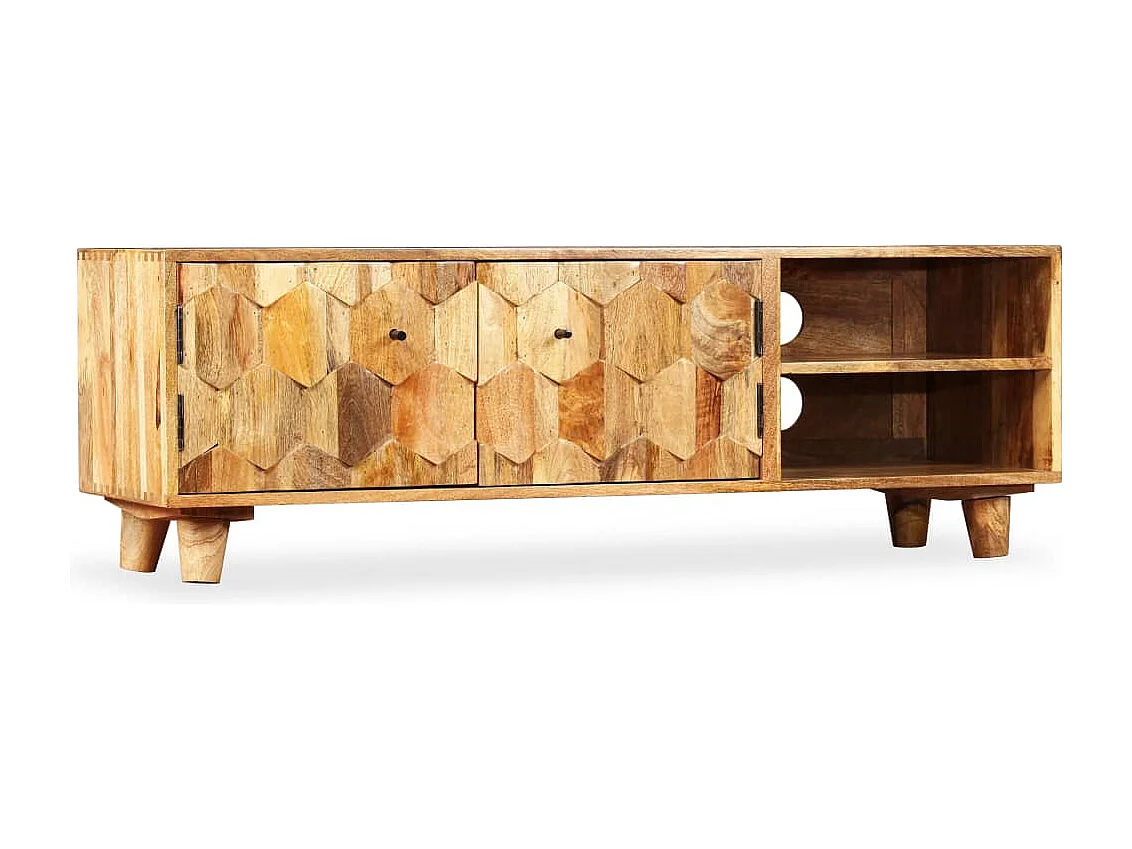 Berkfield TV Cabinet Solid Mango Wood 118x35x40 cm