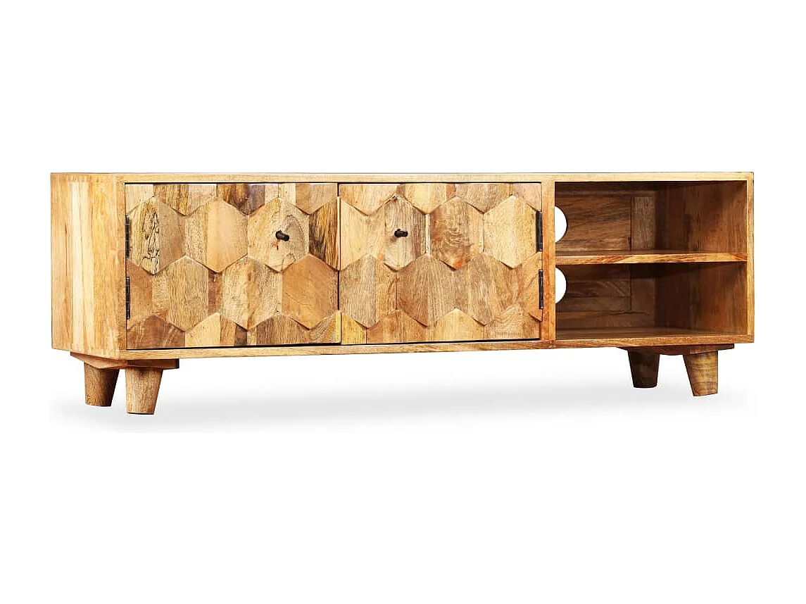 Berkfield TV Cabinet Solid Mango Wood 118x35x40 cm