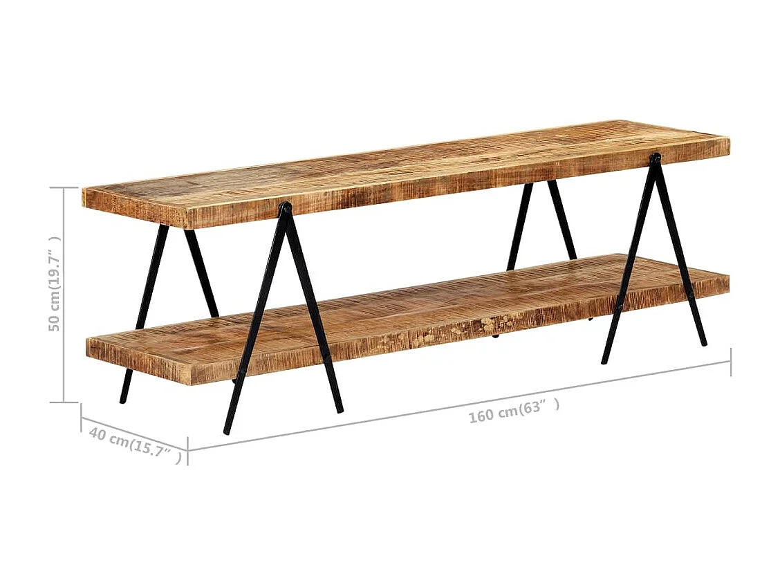 Berkfield TV Cabinet 160x40x50 cm Solid Mango Wood