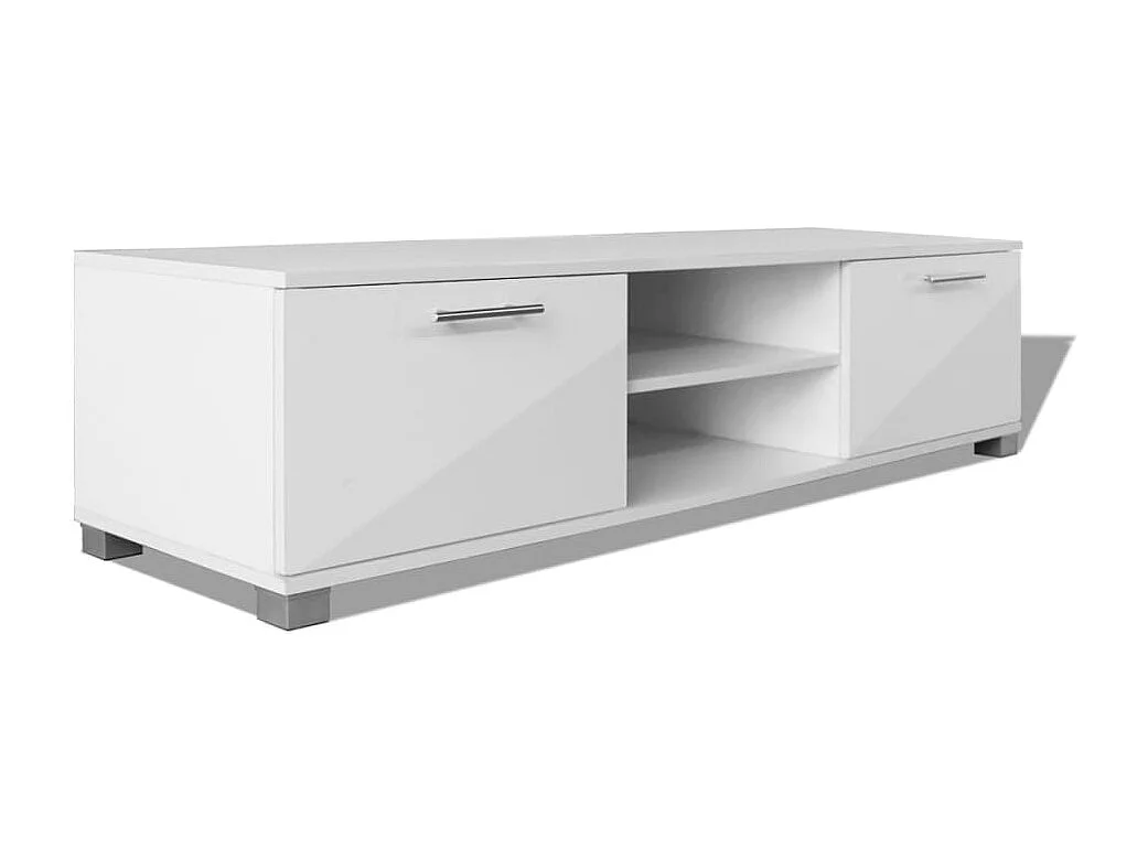 Berkfield TV Cabinet High-Gloss White 120x40.5x35 cm