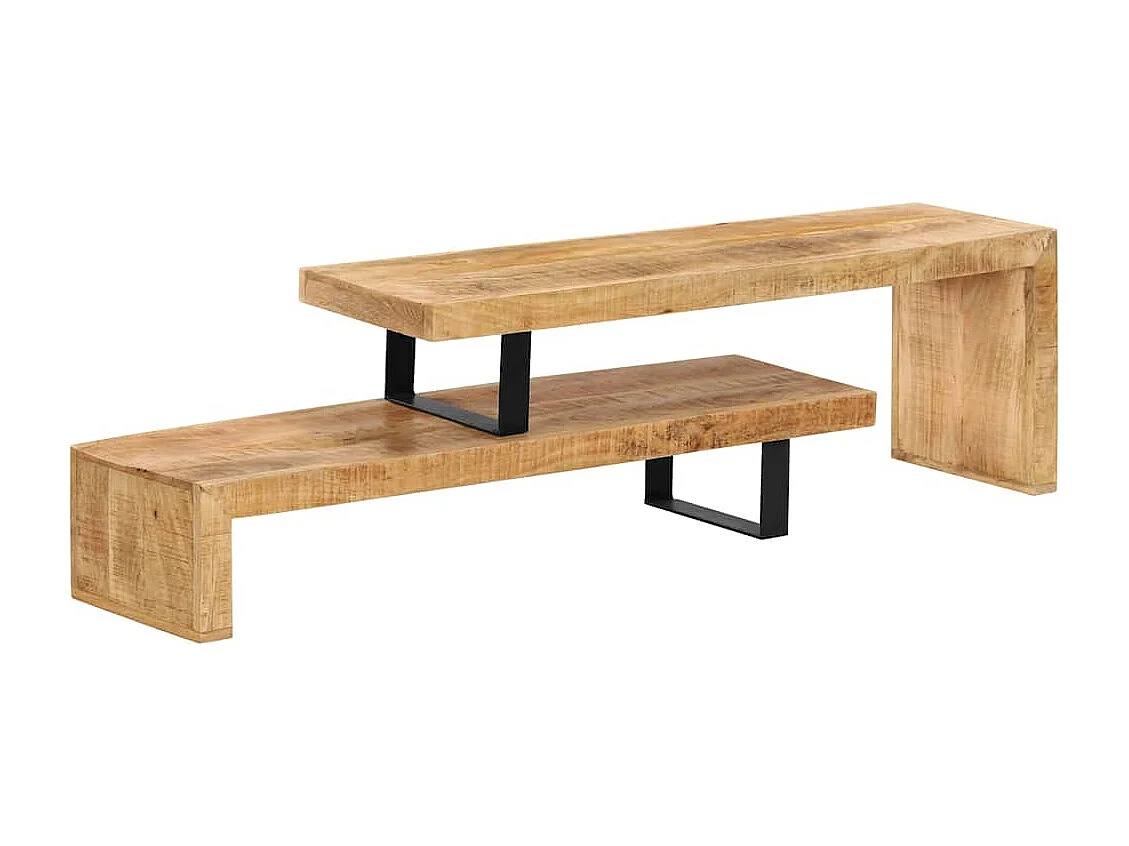 Berkfield TV Stand Solid Mango Wood