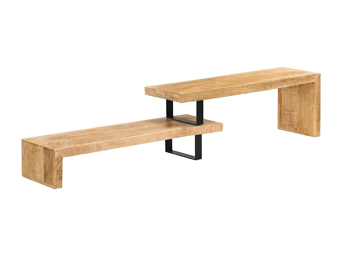 Berkfield TV Stand Solid Mango Wood