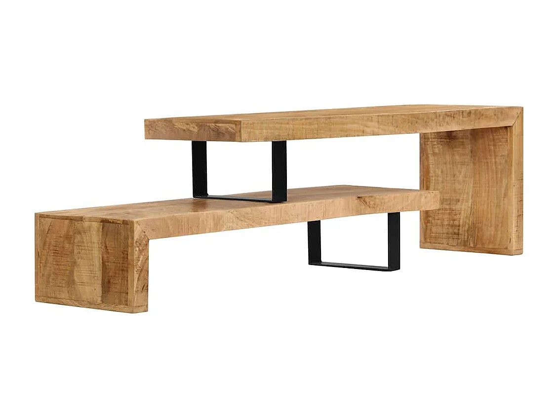 Berkfield TV Stand Solid Mango Wood