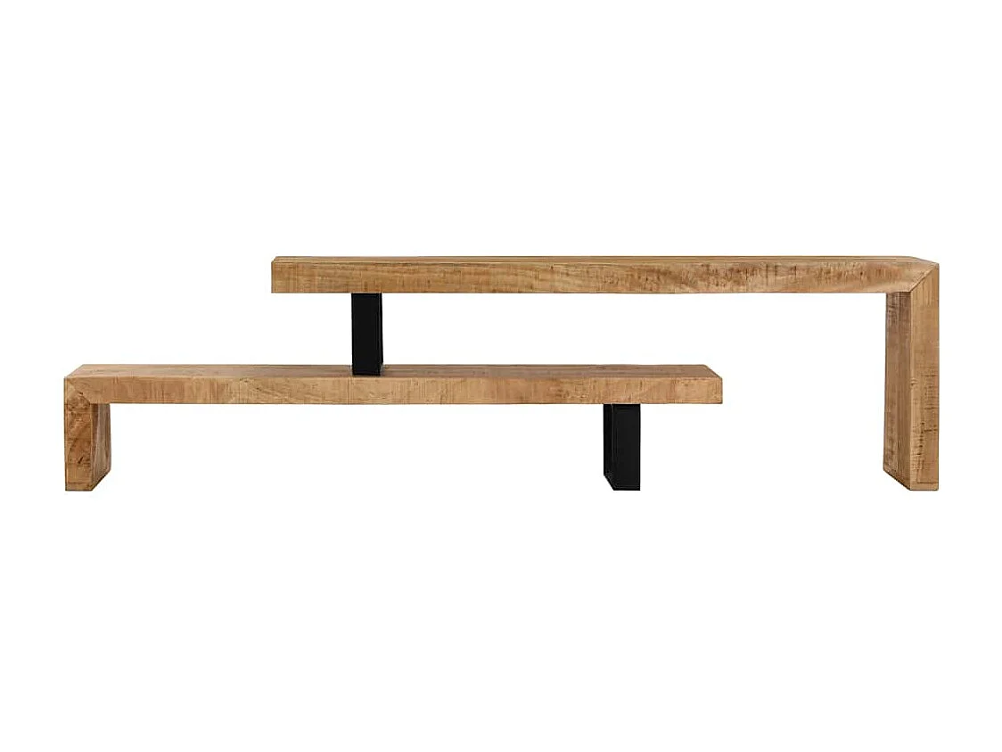 Berkfield TV Stand Solid Mango Wood