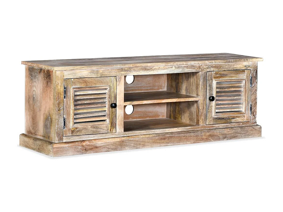 Berkfield TV Cabinet Solid Mango Wood