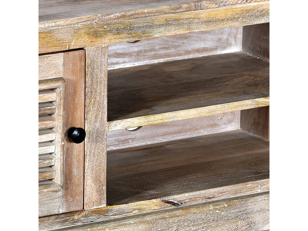Berkfield TV Cabinet Solid Mango Wood