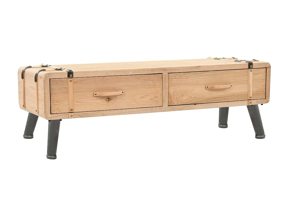 Berkfield TV Cabinet Solid Fir Wood 120x33x35 cm