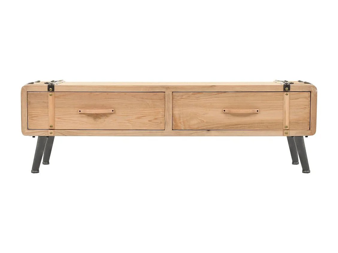 Berkfield TV Cabinet Solid Fir Wood 120x33x35 cm