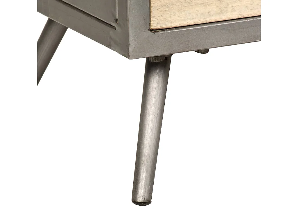 Berkfield TV Cabinet Solid Mango Wood and Steel 120x30x45 cm