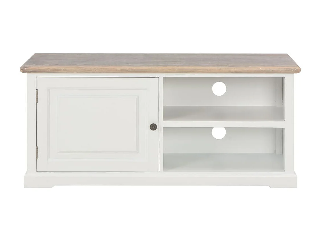 Berkfield TV Cabinet White 90x30x40 cm Wood