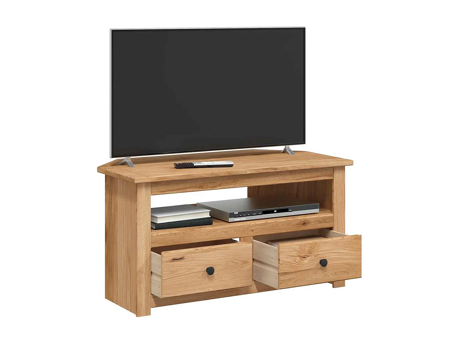 Berkfield Corner TV Cabinet 93x49x49 cm Solid Pine Panama Range