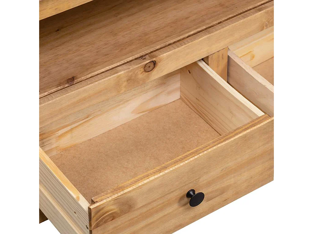 Berkfield Corner TV Cabinet 93x49x49 cm Solid Pine Panama Range
