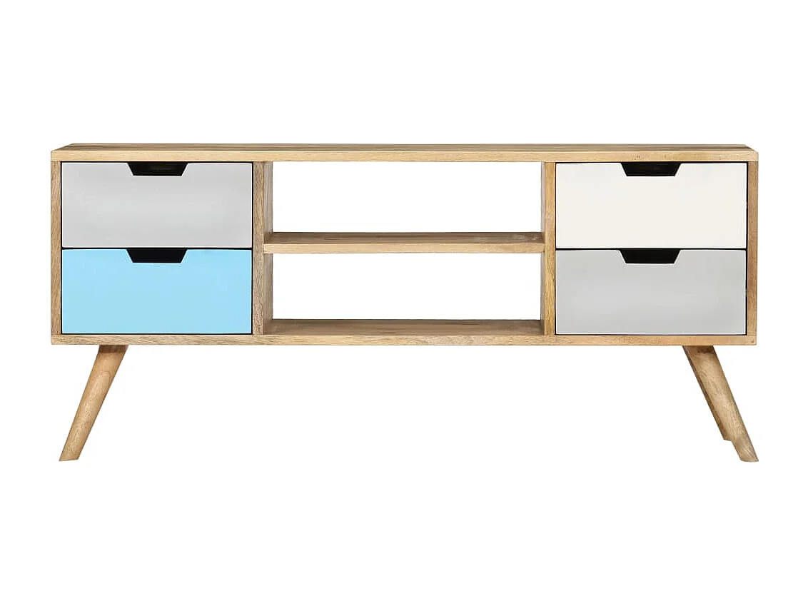 Berkfield TV Cabinet 110x35x48 cm Solid Mango Wood