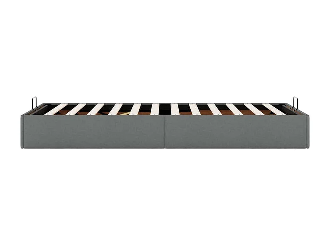 Berkfield Ottoman Bed Frame without Mattress Dark Grey Single Fabric