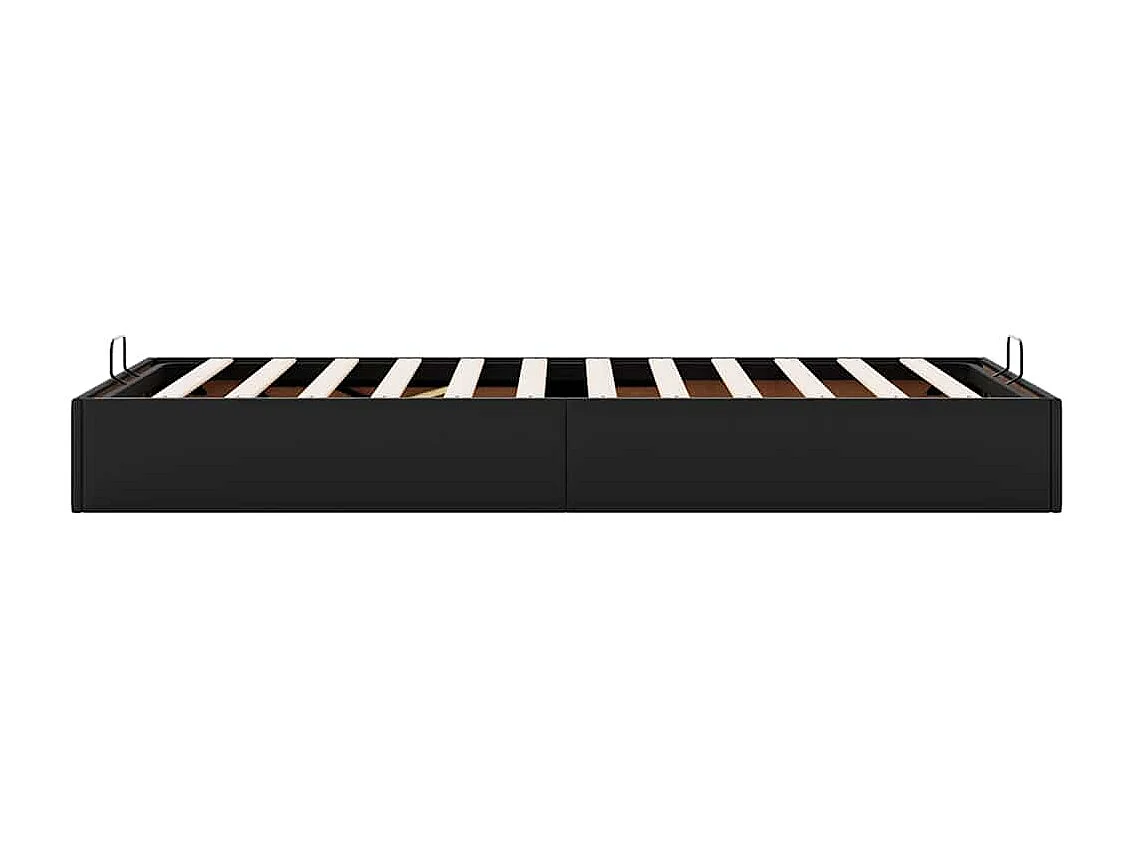 Berkfield Ottoman Bed Frame without Mattress Black Single Faux Leather