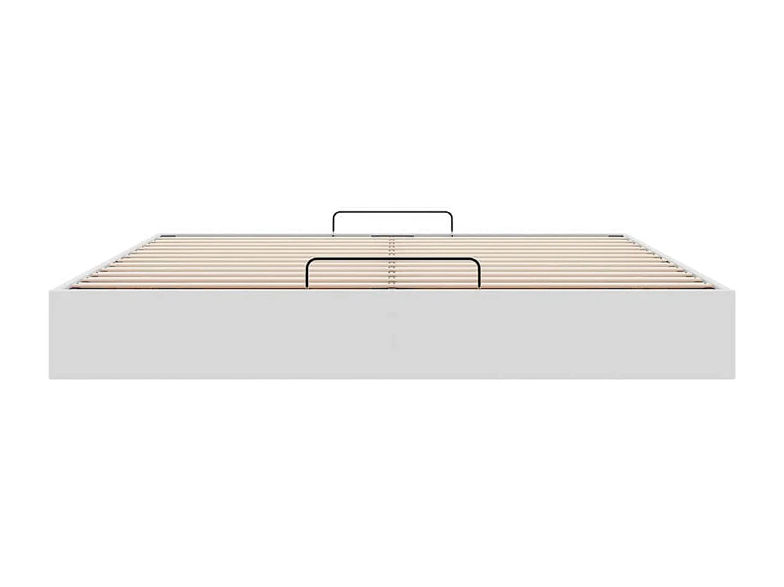 Berkfield Ottoman Bed Frame without Mattress White Super King Faux Leather