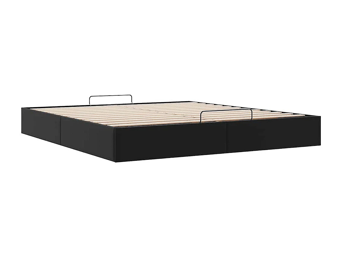 Berkfield Ottoman Bed Frame without Mattress Black Super King Faux Leather
