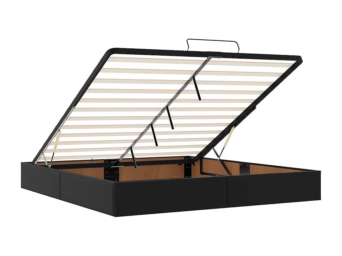 Berkfield Ottoman Bed Frame without Mattress Black Super King Faux Leather