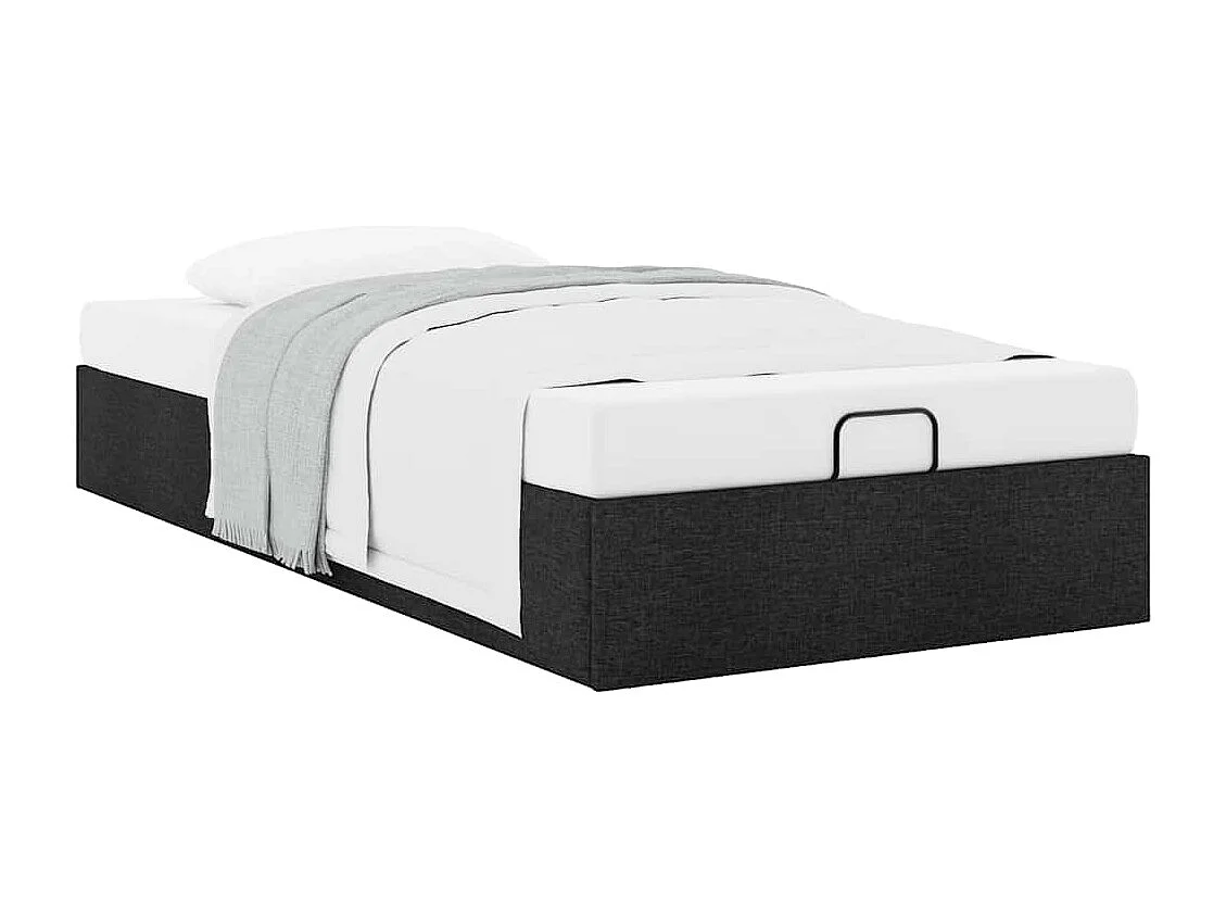 Berkfield Ottoman Bed Frame without Mattress Black Single Fabric