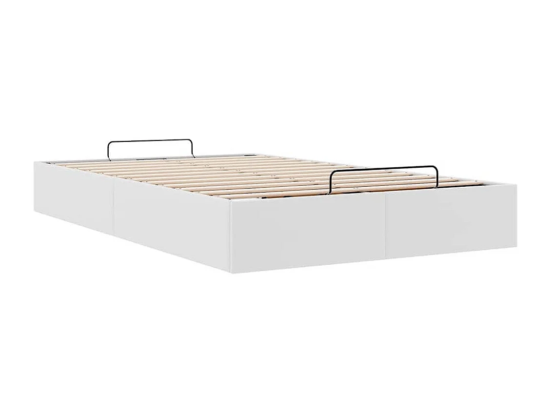 Berkfield Ottoman Bed Frame without Mattress White Double Faux Leather