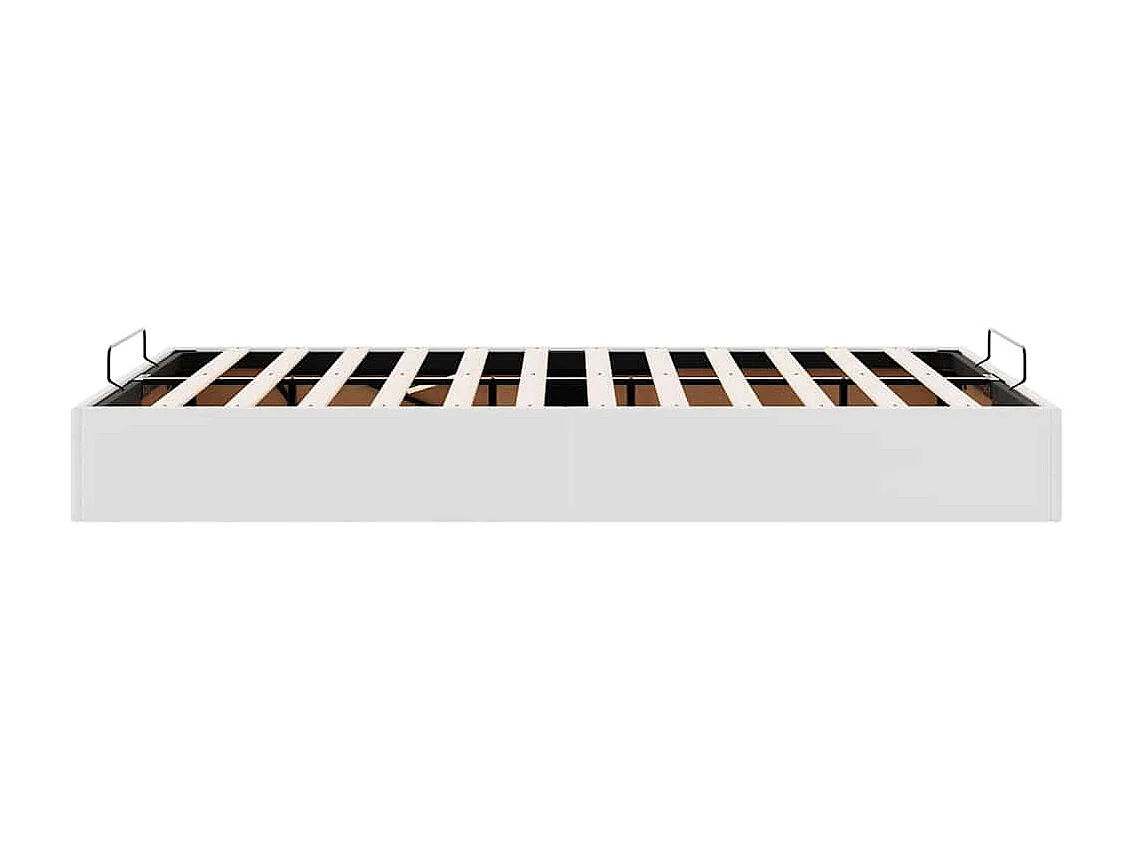 Berkfield Ottoman Bed Frame without Mattress White Double Faux Leather
