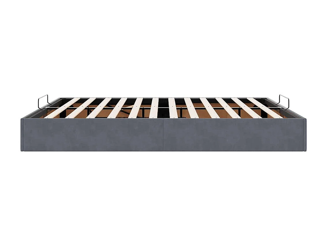 Berkfield Ottoman Bed Frame No Mattress Dark Grey Super King Velvet