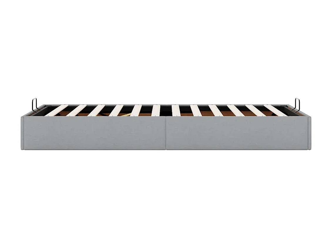 Berkfield Ottoman Bed Frame without Mattress Light Grey Single Fabric
