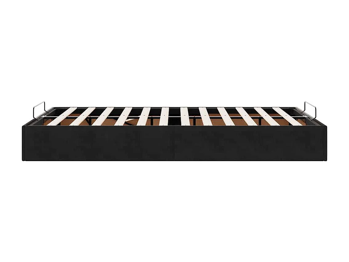 Berkfield Ottoman Bed Frame No Mattress Black Double Velvet