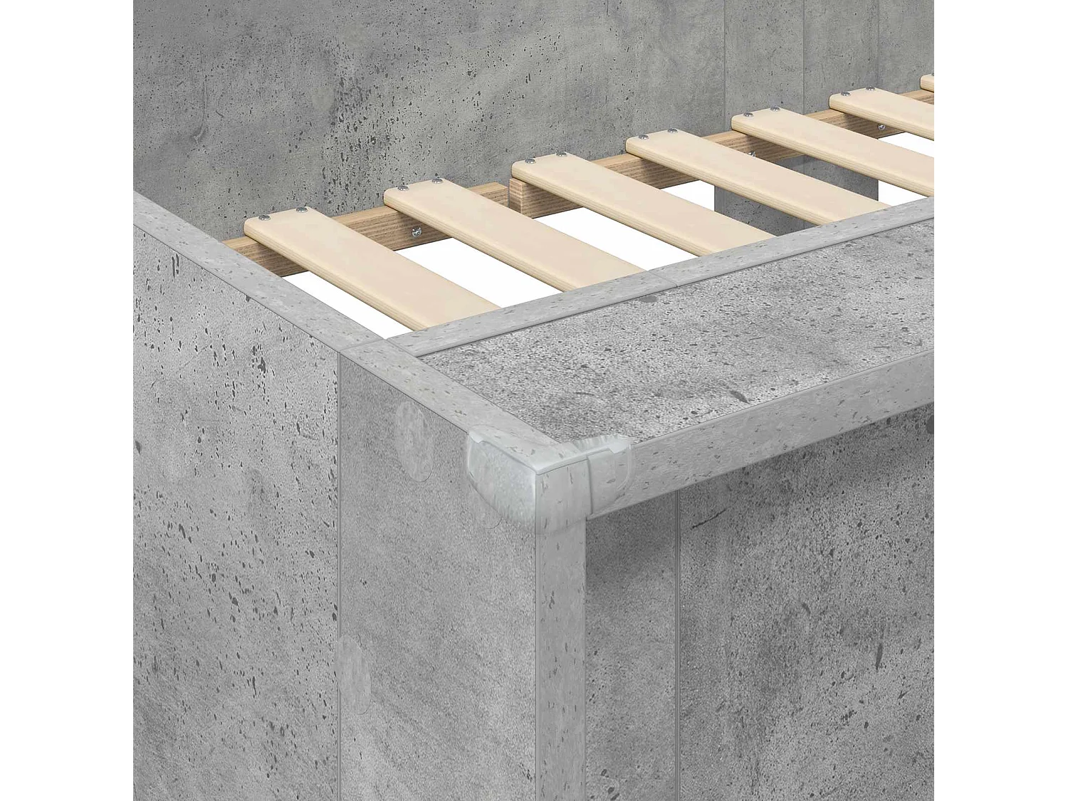 Berkfield Bunk Bed for Kids Concrete Grey 75 x 190 cm Engineered Wood