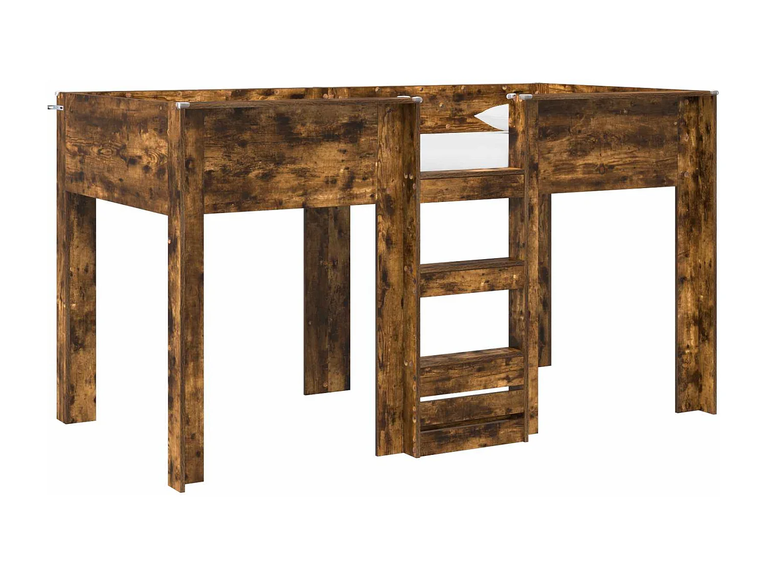 Berkfield Bunk Bed for Kids Smoked Oak 100 x 200 cm Engineered wood